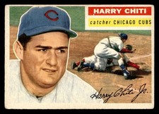 1956 Topps #179 Harry Chiti Grey Backs VG-EX Cubs Grey Backs Gray Back