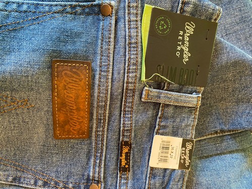 Wrangler Retro NEW Slim Boot Barn Cut Fit Leg Men’s jeans size 36 X 32 Stretch - Picture 16 of 16
