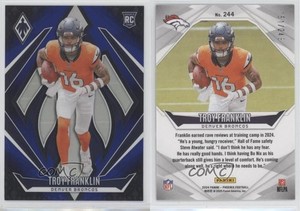 2024 Panini Phoenix Rookies Blue Fade /249 Troy Franklin #244 Rookie RC