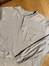 Bulwark FR Henley XXL Cotton Flame Resistant Work Shirt Tan Made In Mexico