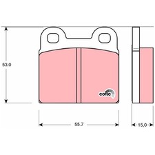 Satz Bremsbeläge Bremsklötze hinten für Porsche 356 911 912 | 24480635