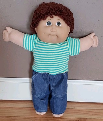 Vintage 1985 Jesmar Cabbage Patch Kid, Boy, Brown Loops, Jesmar Pants, Spain 