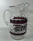 Vintage 1970s Coca-Cola Large Pitcher Pizza Heavy Glass Design Nostalgia