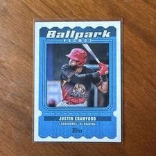 Topps 2025 Pro Debut Ballpark Promos Insert Justin Crawford MiLB #BP-7