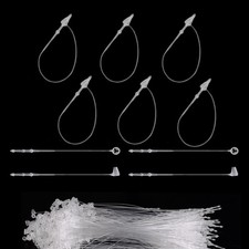 1000 Pcs 3 Inch Hang Prices Tag Fasteners Snap Lock Pin Plastic Security Loop