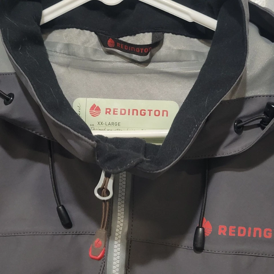 Chaqueta de lluvia Redington XX-Large gris impermeable para hombre con capucha de nailon Foto 2 de 4