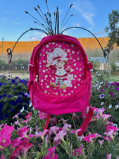 VTG Strawberry Shortcake Pink Small Backpack Character Print Zip