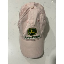 John Deere Womens Pink Baseball Cap Dad Hat Embroidered Logo "I Love John Deere"