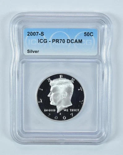 2007-S Kennedy Half Dollar Silver PR70 DCAM ICG *1071