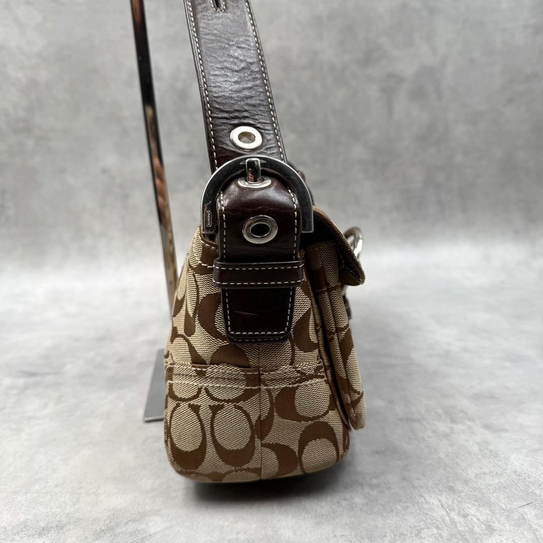 COACH Soho One Shoulder Signature Leather Brown FROM … - Gem