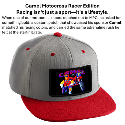 Motocross MPC Removable Metal Patch | Grey/Red Flat Bill Snapback