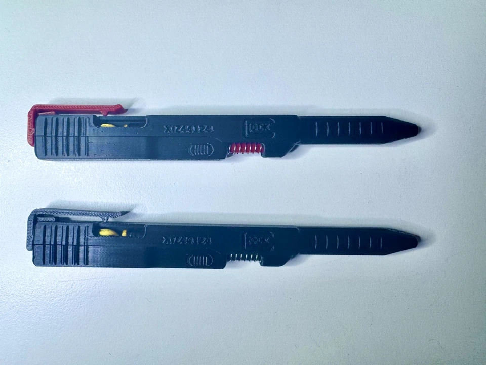 Glock Inspired Slide Action Pen – 3D Printed (Black, Red, and Gold) - Image 3 of 4