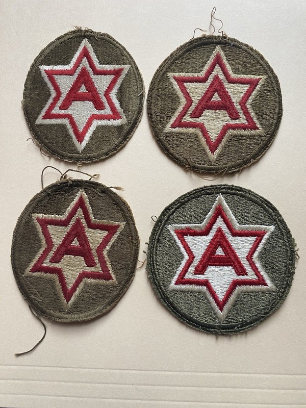 Original WW2 6th Army Patch - SET OF 4