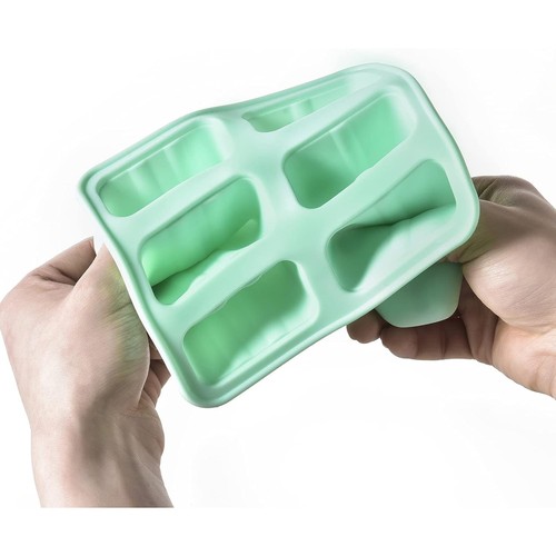 Eis am Stiel Form 3,3 Unzen 6 Hohlraum Silikon BPA Frei Eis Pop Maschine Wiederverwendbar Grün - Bild 8 von 9