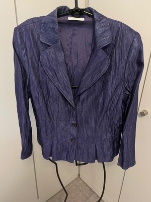 HERMANN LANGE DAMEN BLAZER Farbe Lila GR.42 -Plissiert - gebraucht
