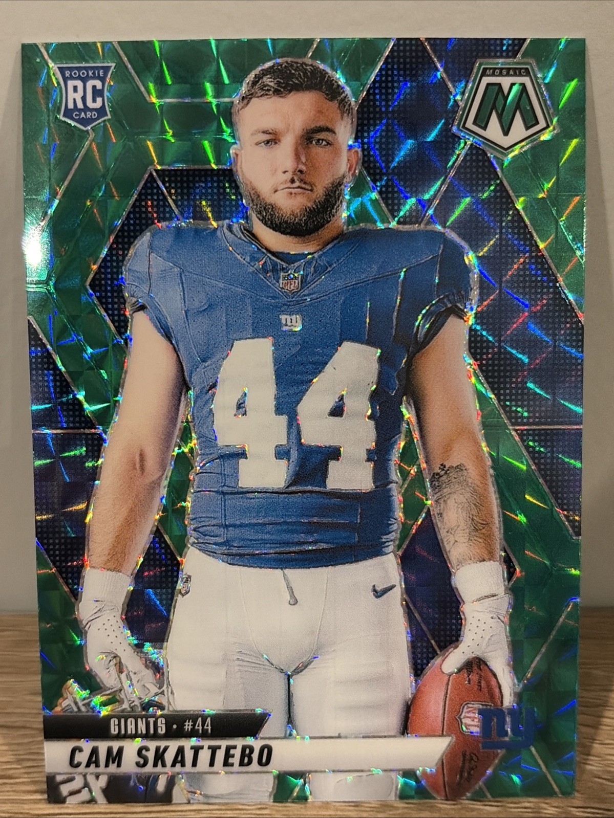 2025 Panini Mosaic #271 Cam Skattebo Mosaic Green