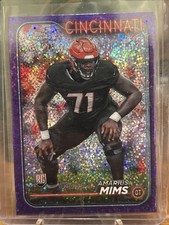 Topps Chrome 2024 Amarius Mims Bengals RC Purple Speckle #271 Serial 251/275