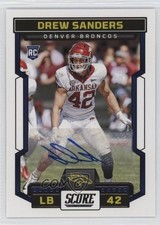 2023 Score Rookies Signatures Drew Sanders #377 Auto 2y0