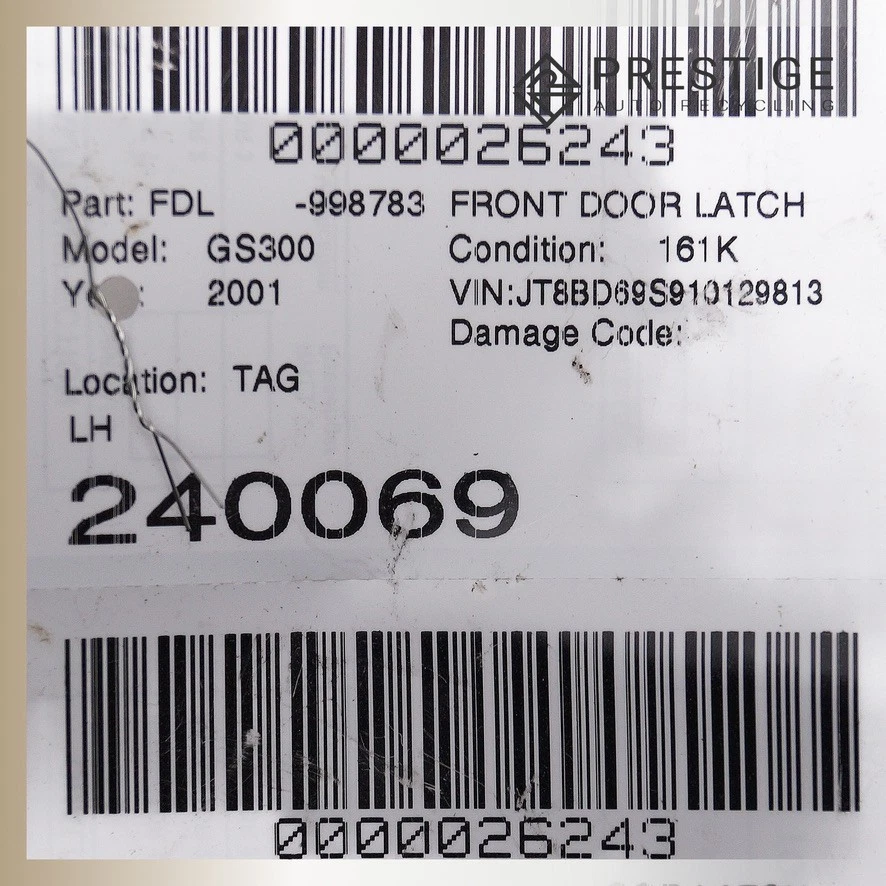 2000-2004 LEXUS GS300 GS400 430 atuador de trava de porta dianteiro esquerdo 69040-3A070 - Imagem 4 de 4