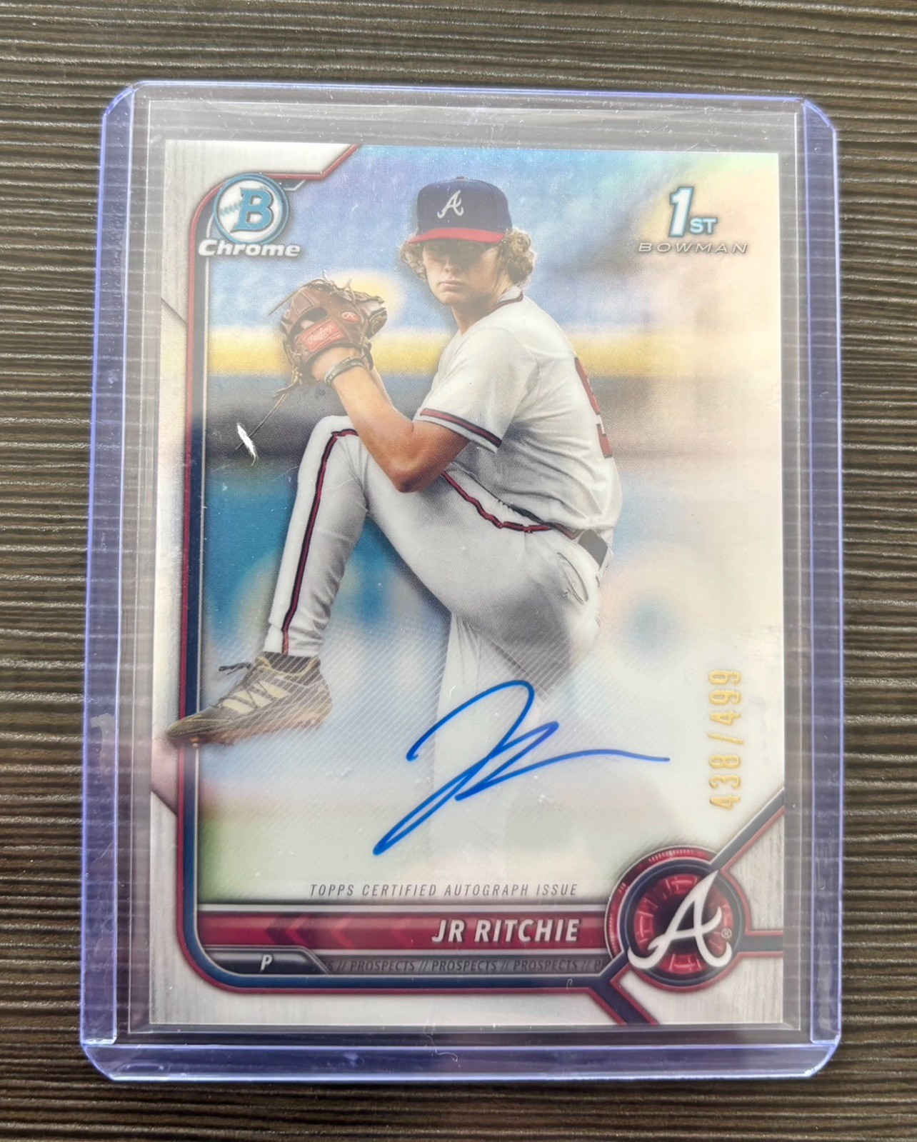 2022 Bowman Chrome Draft  Auto Refractor /499 JR Ritchie #CDA-JR RC Braves 1st