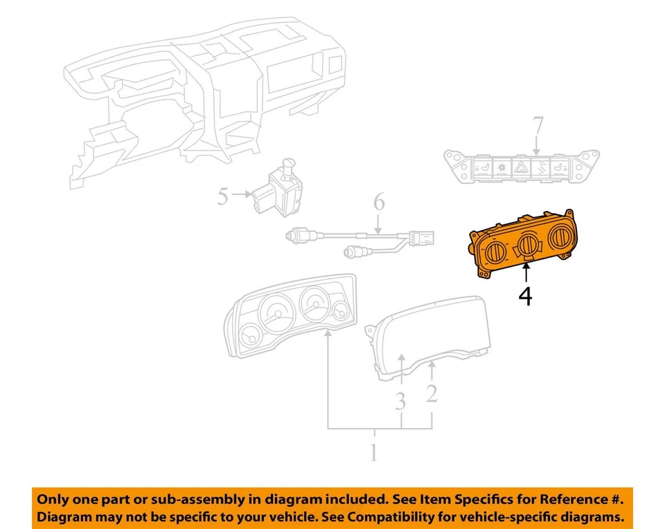 Jeep Patriot 2011-2017 calefacción aire acondicionado control de clima P55111278ae LQ1XV Foto 3 de 4