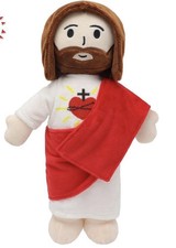 Jesus Plush Toy - Heart of Jesus Stuffed Doll for Kids, Church Gift