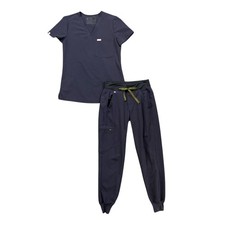 Figs Top Joggers Womens 2XS/XSP Petite Navy Catarina One Pocket Scrub 2 Pc READ