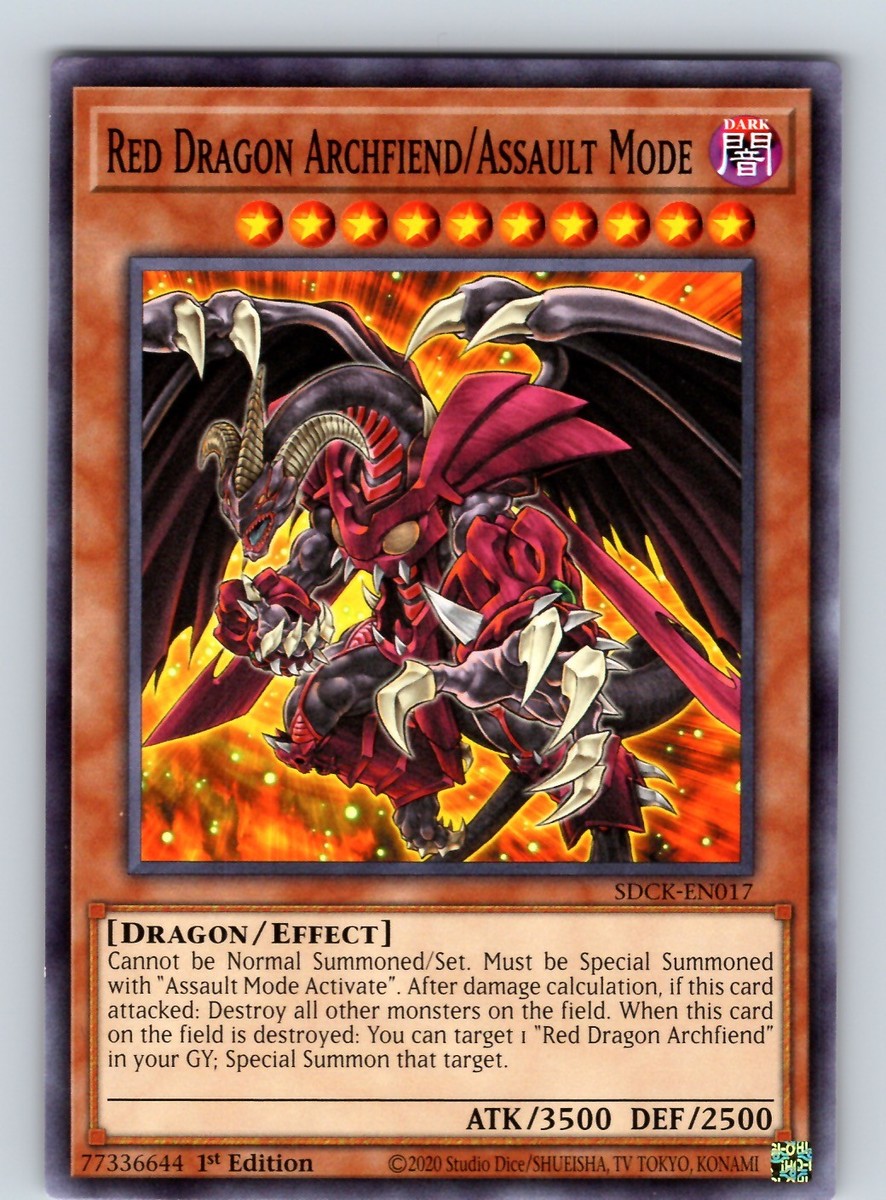 Red Dragon Archfiend/Assault Mode Common 1st Edition SDCK-EN017 LP