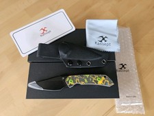 Kansept Knives Fenrir Blackwash D2 80s Camo Carbon Fixed  Kydex Neu
