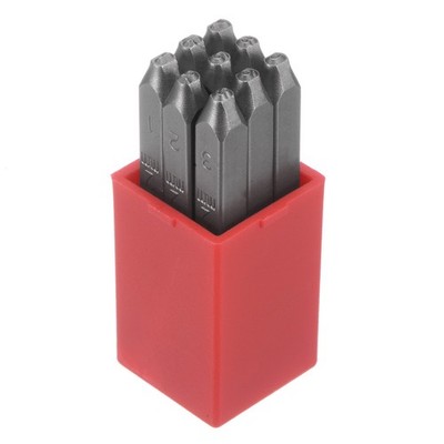 9pcs Metal Number Stamp 2mm Steel Reverse Punch for Jewelry Making Die