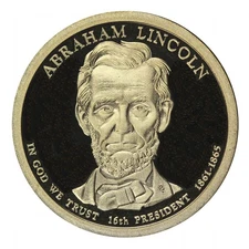 2010 -S Abraham Lincoln Presidential Proof Dollar Gem Deep Cameo US Coin