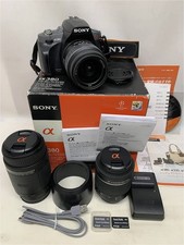 Sony 380 DSLR Camera Kit 18-55mm 55-200mm Digital SLR Used