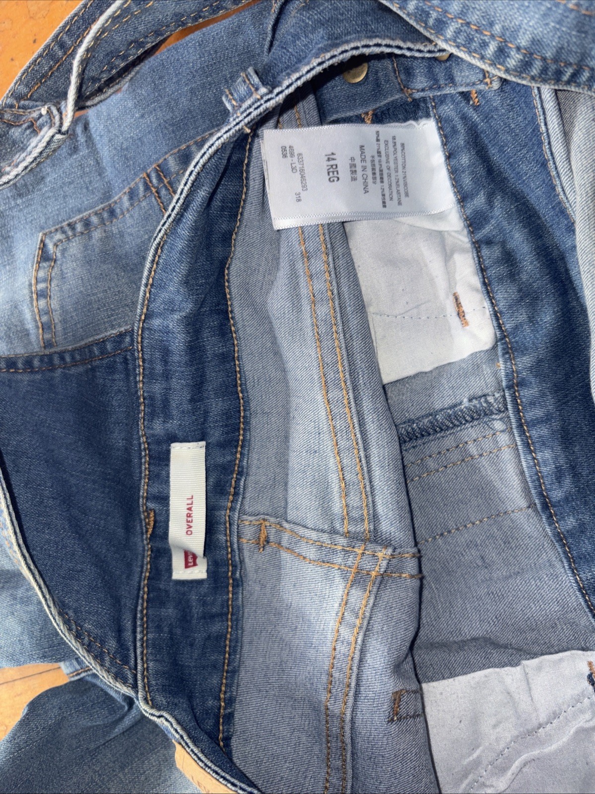 Girls Levi’s Blue Overalls Size 14 thumbnail 6