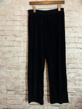 Vintage Impressions Velvet Pants Womens Large Black Pull On Grunge Whimsigoth