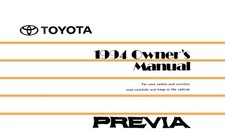 1994 Toyota Previa Owners Manual 1994 Toyota Previa Owners Manual