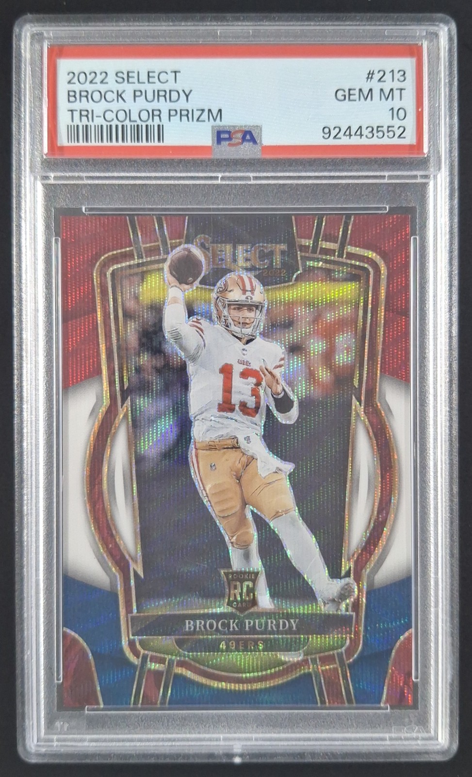 Brock Purdy Panini Chronicles Luminance Update Rookies #213 Red
