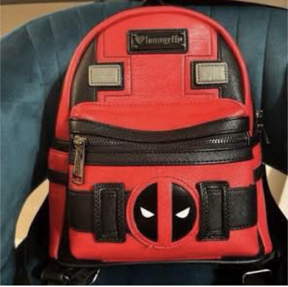 Loungefly Deadpool Red Black Mini Backpack from 2… - image 1