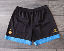 PANTALONES CORTOS DE FÚTBOL LOCAL INTER MILAN ITALIA 1991/1993 UMBRO TALLA GRANDE VINTAGE RETRO