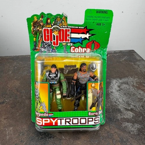 Torpedo & Burn Out GI Joe vs Cobra Spy Troops Action Figure Set 2003
