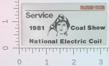 Vintage McGraw Edison Electric Coil Harlan Kentucky Coal Mining Stickers Decals