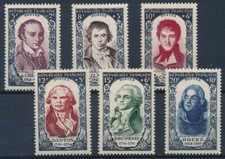 Timbre France 867/872** Hommes Célèbres  1950 neufs sans charnière