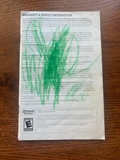 Super Mario Galaxy missing cover Nintendo Wii Instruction Manual Only