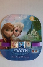 Disney Frozen Charm Bracelet Elsa, Anna,  Olaf 3 Charms Purple Band New