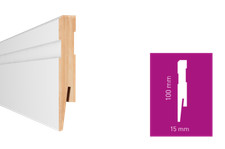 MDF WHITE SKIRTING BOARD - MAT COLOUR - VARIOUS SIZES -  2.42 meters length