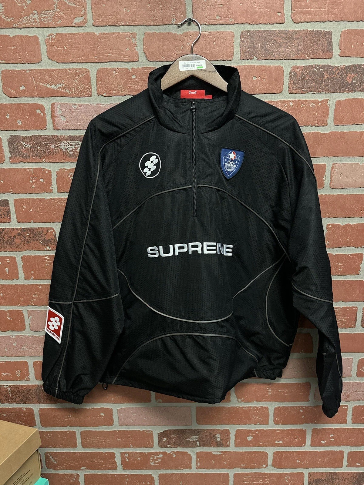 ?ÉPUISÉ?Supreme Refective Piping FW24 100% Authentique Noir Taille S