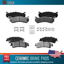 Front & Rear Ceramic Brake Pads For Chevy Silverado 1500 GMC Sierra 1500 Safari