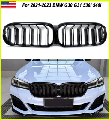 Front Vervanging Nier Grille Grill voor 1 paar radiatorgrill, 2-lijn 5 serie 2017-2021 G30 G31 528LI 530LI 540LI, zwart glanzend