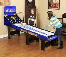 Hathaway Hot Shot 8-ft Arcade Ball Roll and Score Machine Table  LED Scoring