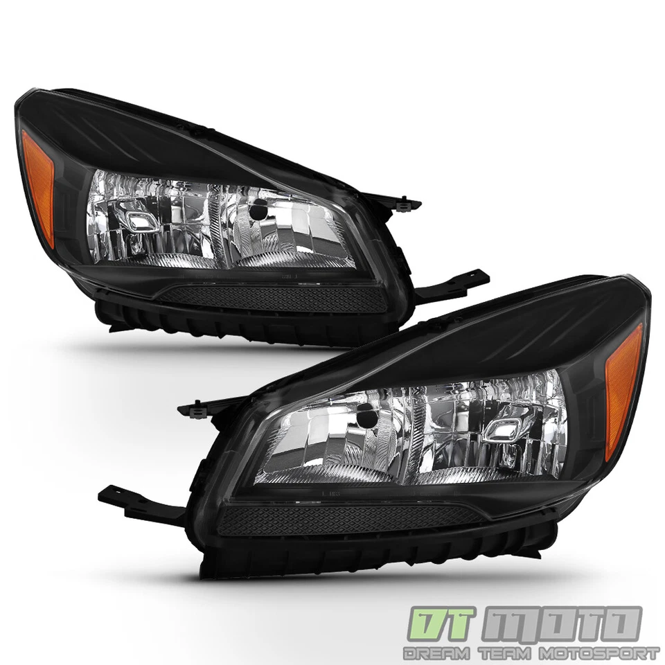 Black 2013-2016 Ford Escape Headlights Halogen Headlamps Replacement Left+Right - Image 2 of 4