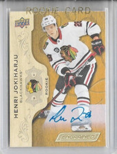Henri Jokiharju Chicago Blackhawks 2018-19 UD Engrained Rookie Auto #96